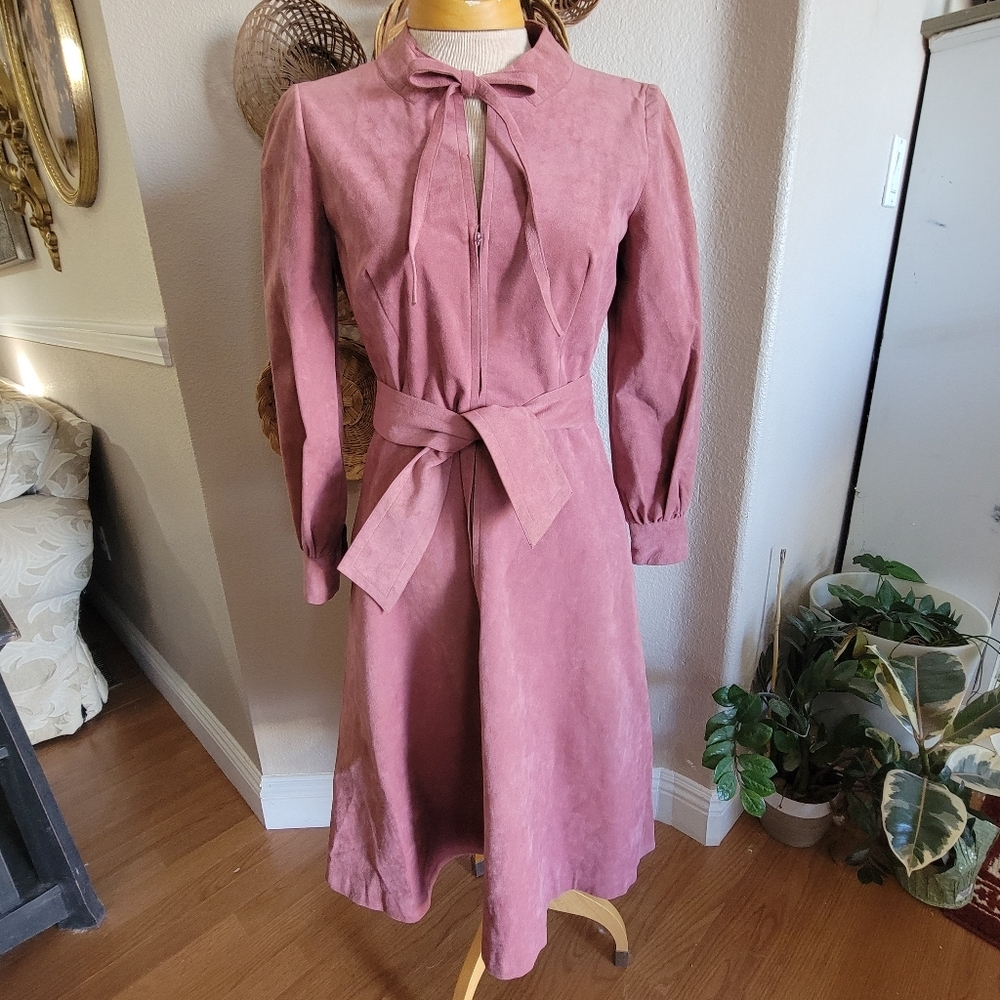 Vintage Russella Haven Suede Dress – Union Made – Mollie Parnis
